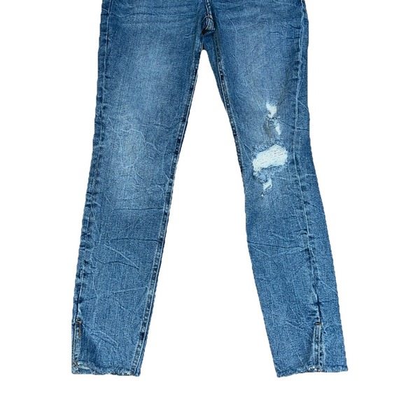 Kensie Jeans Womens‎ Size 4/27 Blue Vintage Luxe Raw Hem Distress Skinny Denim - Picture 4 of 12